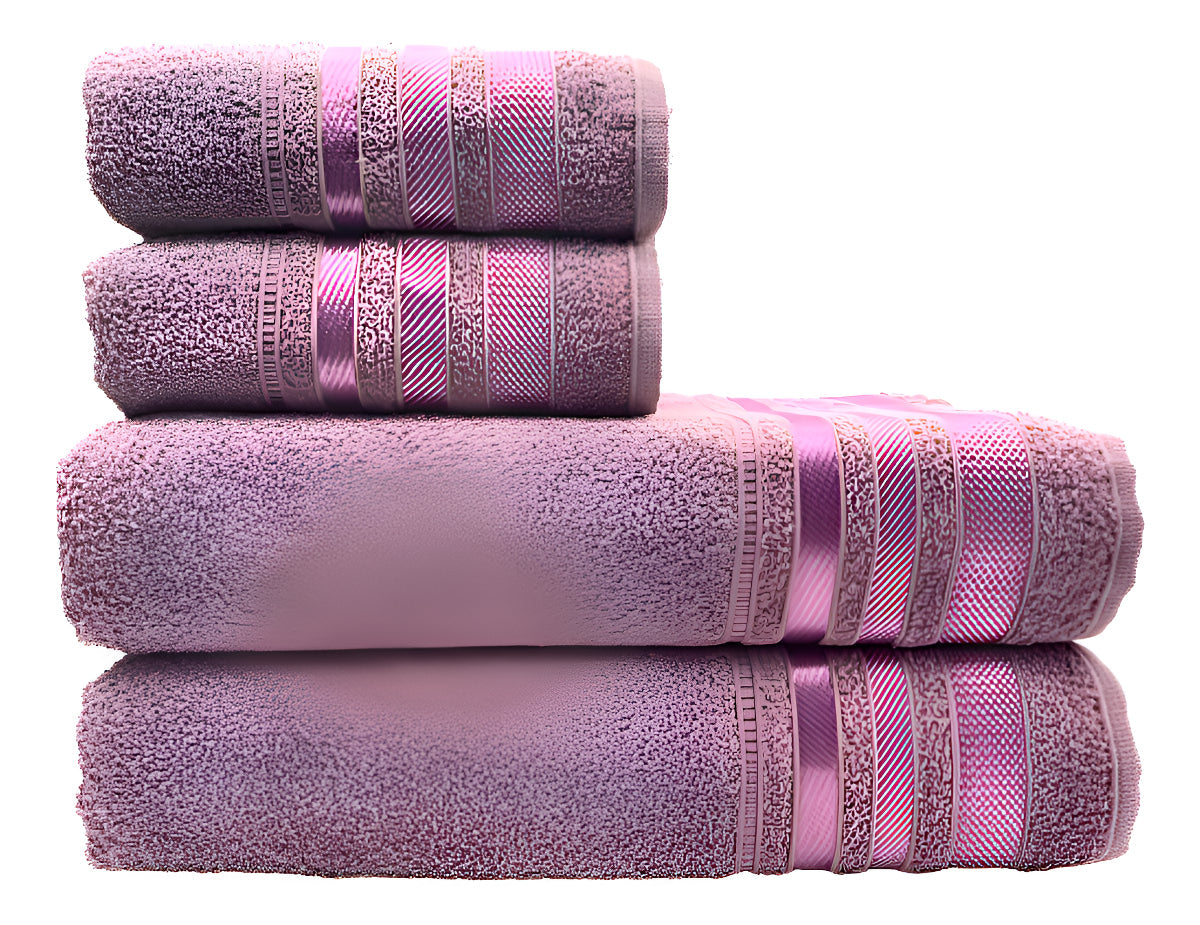 Jogo De Toalhas 4 Groh Marselha 100% Algodão Açai