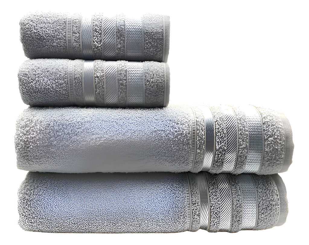 Jogo De Toalhas 4 Groh Marselha 100% Algodão Inox