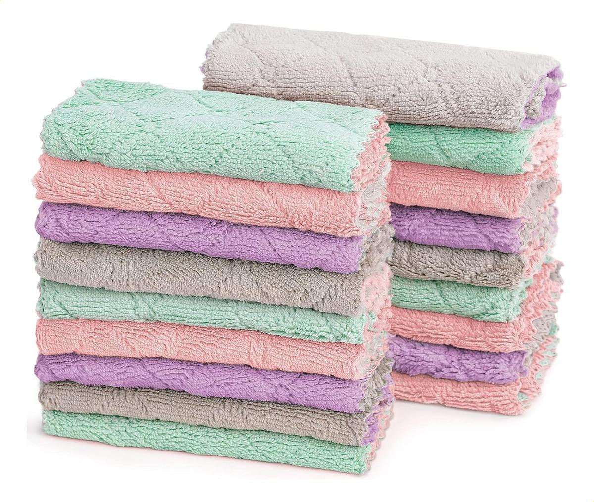 Panos De Cozinha 10 Unidades Felpa Sem Fiapos Panos