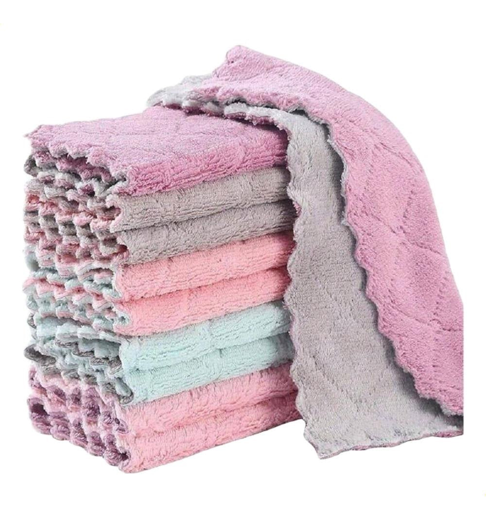 Panos De Cozinha 10 Unidades Felpa Sem Fiapos Panos