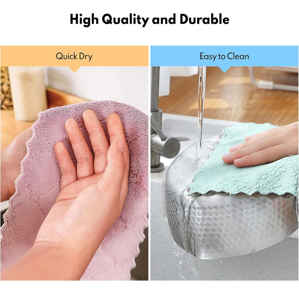 Panos De Cozinha 10 Unidades Felpa Sem Fiapos Panos