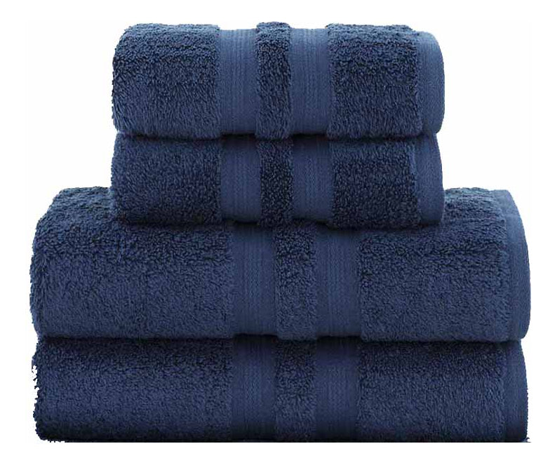 Jogo De Toalhas Banho Buddemeyer Algodão Egípcio 4 Peças Cor Azul-marinho