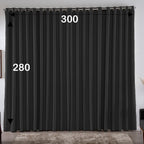 Cortina 3,00x2,80 Metros Blackout Blecaute Preto Corta Luz Em Tecido Grosso Para Quarto E Sala Casa Laura Enxovais
