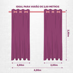 Cortina Gaze De Linho Com Forro Blackout 4m X 2,50 Casa