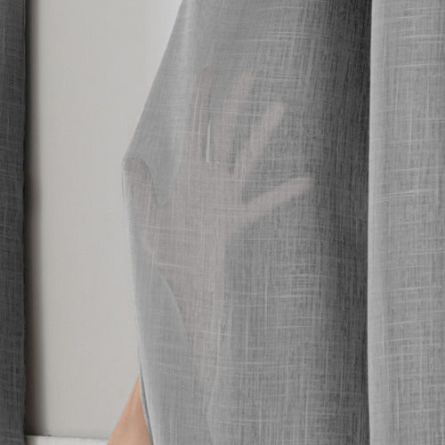 Cortina Gaze De Linho Com Forro Blackout 4m X 2,50 Casa