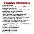 Edredom Queen Percal 400 Fios Grosso Super Casal Hotel Size