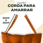 Jogo 4 Assentos Futon 40x40cm Liso Almofada Cozinha Oxford