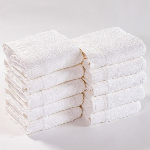 Kit 10 Toalhas Banhão Gramatura 500g/m² Hotel, Pousada