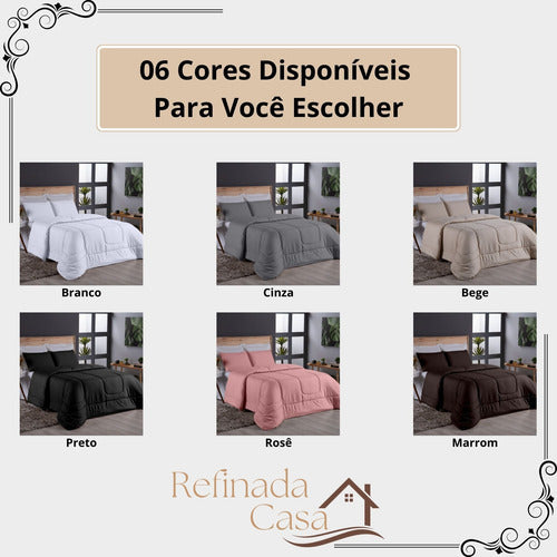 Edredom Queen Percal 400 Fios Grosso Super Casal Hotel Size