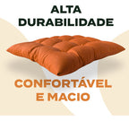 Jogo 4 Assentos Futon 40x40cm Liso Almofada Cozinha Oxford