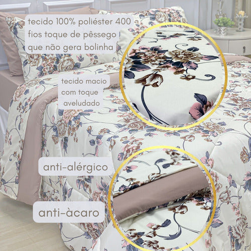Edredom Casal Dupla Face 400 Fios Micropercal