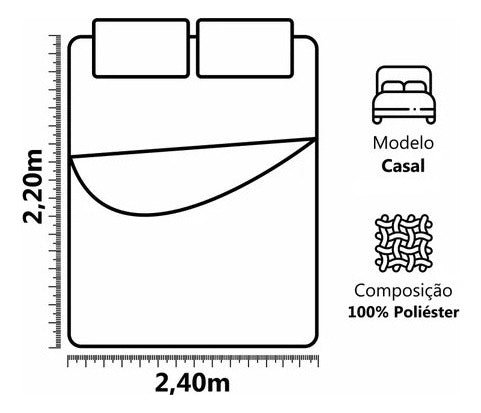 Edredom Casal Queen Avulso Dupla Face Grosso 400 Fios Hotel